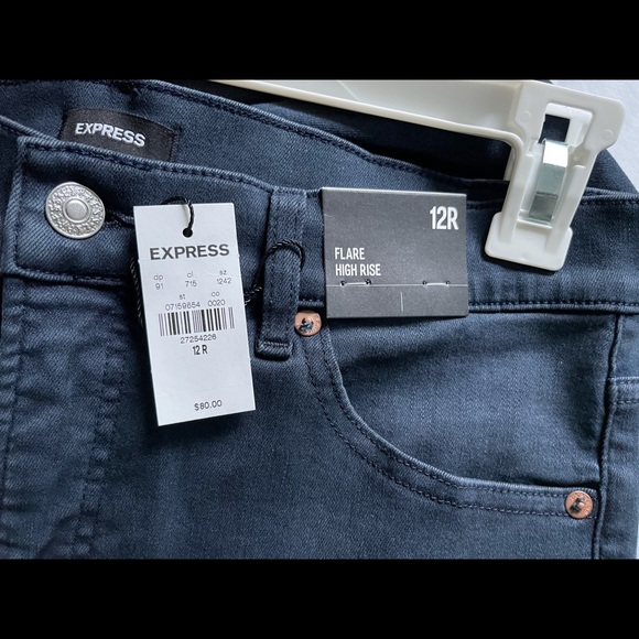 NEW Express High Waist Flare Jeans - Picture 8 of 9